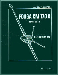 Potez Fouga CM.170 Magister Aircraft Flight  Manual ( English Language ) 