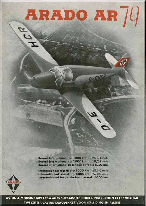 Arado AR.79  Aircraft  Technical Brochure, 1941, (German Language)