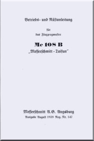 Messerschmitt Me-108 B Aircraft  Handbook  Manual ,    (German Language ) 