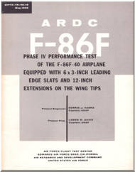 North American Aviation F-86 F Aircraft Performance Test Manual 