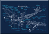 Messerschmitt Me-262  Aircraft  Illustrated Parts Catalog  Manual ,    (German Language ) - Me-262   Ersatzteilliste, 1943,