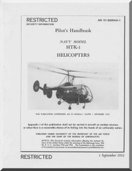 KAMAN HTK-1 Helicopter Flight Manual  TAN 01-260HAA-1 , 1952