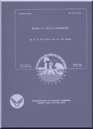 Messerschmitt Me-262 A-1  Aircraft  Pilot's Handbook  Manual ,    (English Language ) - 1946