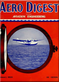 Aero Digest  Aircraft Aviation Magazines January  1935