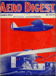 Aero Digest  Aircraft Aviation Magazines December 1934 