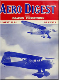 Aero Digest  Aircraft Aviation Magazines Agust 1934
