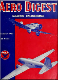 Aero Digest  Aircraft Aviation Magazines September 1933