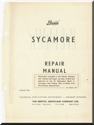 Bristoll Sycamore  Helicopter Structural Repair Manual  , 1958