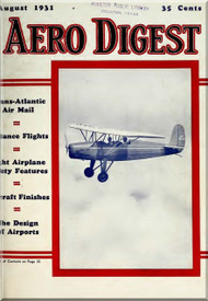 Aero Digest  Aircraft Aviation Magazines August 1931 