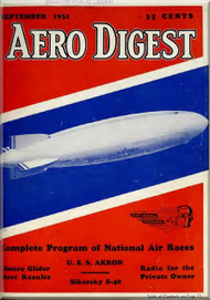 Aero Digest  Aircraft Aviation Magazines September  1931 