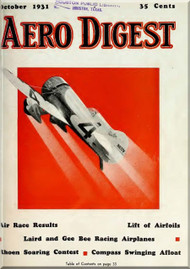 Aero Digest  Aircraft Aviation Magazines October   1931