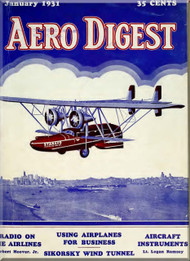 Aero Digest  Aircraft Aviation Magazines January   1931