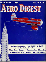 Aero Digest  Aircraft Aviation Magazines September 1930 