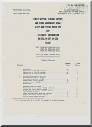Hiller OH-23 D, F G   Helicopter Direct Support, General Support, and Depot Maintenance Repair parts and Special tools List   Manual - TM 55-1520-206-34P