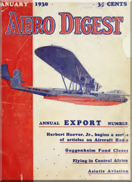 Aero Digest  Aircraft Aviation Magazines January  1930