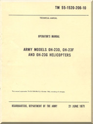 Hiller OH-23 D, F G   Helicopter Operator's  Manual - TM 55-1520-206-10