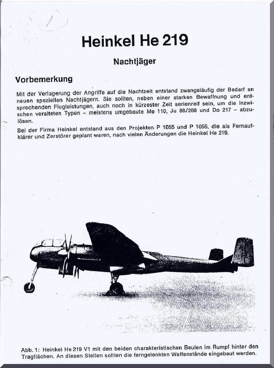 Der Nachtjager Heinkel He219 ドイツ語版洋書 Der Nachtjager Heinkel He219 (ドイツ語版洋書)(Roland Remp
