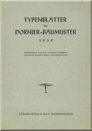  Dornier Aircraft Typenblatter Dornier Baumaster - 1939 (German Language )