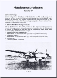 Focke-Wulf  Ta-154  Aircraft  Technical  Manual ,   (German Language ) -  Haubenerprobung