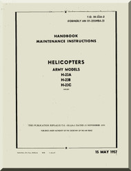 Hiller H-23 B, C  Helicopter Maintenance instructions  Manual -  T.O. 1H-23A-2 -AN 01-255HBA-2