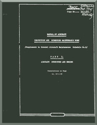 Mikoyan Gurevich MiG-17 Aircraft Inspection and Scheduled Maintenance Work Manual - Aircraft Structure and Engine - ( English  Language )