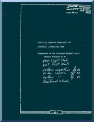 Mikoyan Gurevich MiG-17 F Aircraft Inspection and Scheduled Maintenance Work Manual - Supplement - ( English  Language )