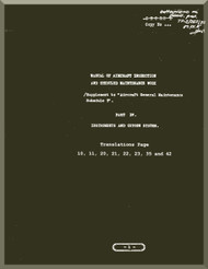 Mikoyan Gurevich MiG-17 F Aircraft Inspection and Scheduled Maintenance Work Manual - Instruments and Accessories - Part Iv -  ( English  Language )