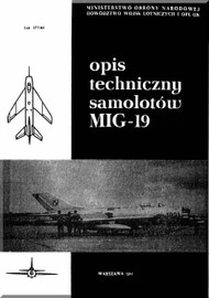 Mikoyan Gurevich Mig-19 Aircraft Technical Manual  - 1961 ( Polish Language )
