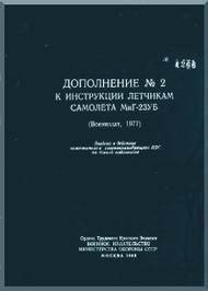 Mikoyan Gurevich Mig-23 UB Aircraft Technical Manual  ( Russian  Language )