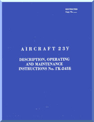 Mikoyan Gurevich MiG-23 Y Aircraft Maintenance Manual  ( English Language )