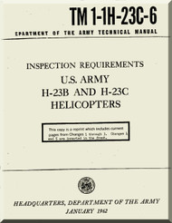 Hiller H-23 C  Helicopter Inspection Requirements  Manual - TM 1-1H-23C-6 -