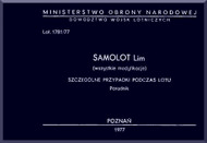 Sukhoi Su-7 Lim Family  Aircraft Special Case in  Flight  Manual   ( Polish Language ) - 1977