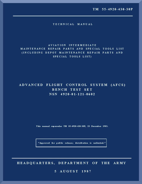 Boeing Helicopter CH-47 D Series Aviation and Intermediate Maintenance Repair Parts and Special Tools List Manual - 1987 - TM 55-4920-430-30P 