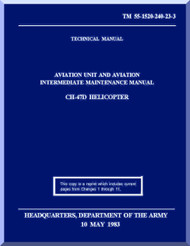 Boeing Helicopter CH-47 D Series Aviation and Intermediate Maintenance Manual - 1983 - TM 55-1520-23-3