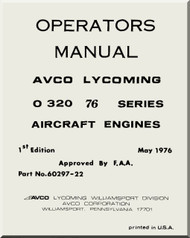 Lycoming O-360 76 Series Aircraft Engine  Operator's  Manual  ( English Language ) 