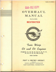 Pratt & Whitney R-1830 - Twin Wasp  C3, C4  Overhaul Manual  - 1943
