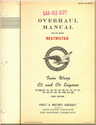 Pratt & Whitney R-1830 - Twin Wasp  C3, C4  Overhaul Manual  - 1943