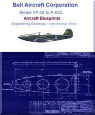 Bell Aircraft Corporation Model P-39 to P-63  Aircraft Blueprints Engineering Drawings  on DVDs or Download  