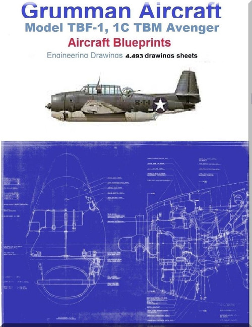 Grumman TBF-1, 1C TBM Avenger Aircraft Blueprints Engineering Drawings - USBD or Download