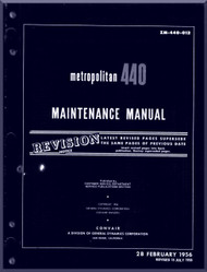 Convair 440 Aircraft Maintenance  Manual - 1956 - ZM-440-012