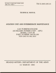  T-62T-2B Technical Manual Aviation Unit and Intermediate Maintenance;   1983; TM 55-2835-205-23