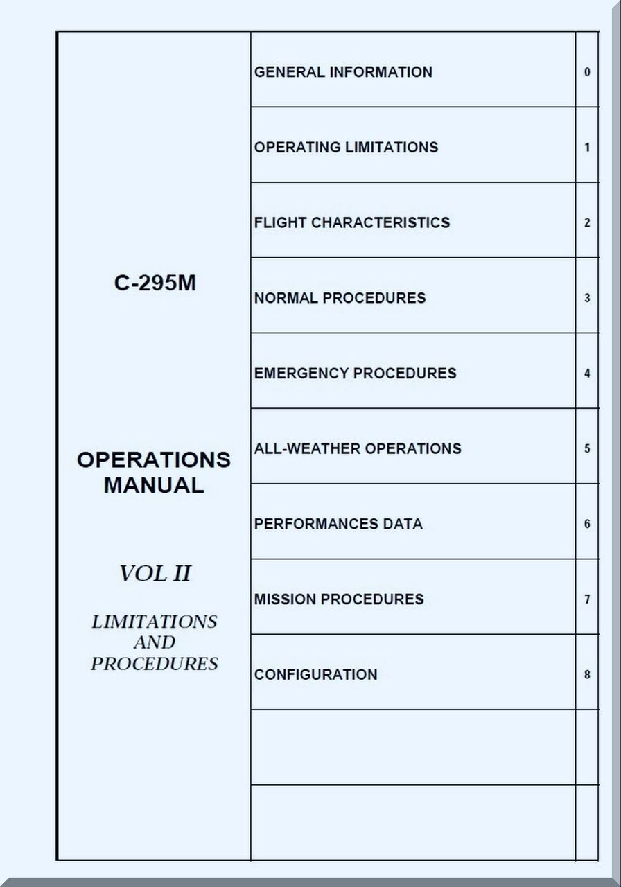 CASA EADS C 295 M Aircraft Operations Manual Limitations and