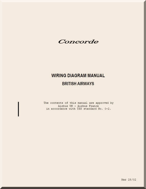 Aerospatiale / BAe / BAC  Concorde  Aircraft Wiring Diagram  Manual -  ( English Language )