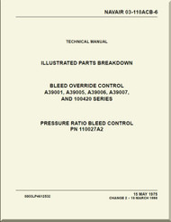 Bleed Overdrive Control  Model  A39001 ,5, 6, 7 and 100420 Series  Pressure Ratio Bleed Control Technical  Manual Illustrated Parts Breakdown  NAVAIR 03-110ACB-6