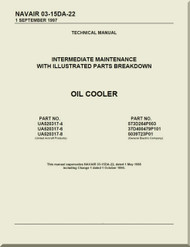 Oil Cooler Intermediate  Maintenance  with  Illustrated Parts Breakdown  Manual NAVAIR 03-15DA-22