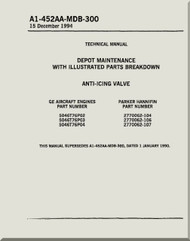 Anti-Icing Valve    Depot Maintenance  with  Illustrated Parts Breakdown  Manual NAVAIR A1-452AA-MDB-300 