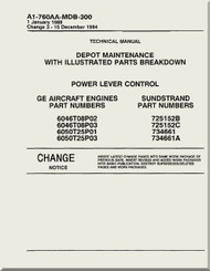 Power Lever Control     Depot Maintenance  with  Illustrated Parts Breakdown  Manual NAVAIR A1-760AA-MDB-300 