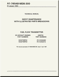 Fuel Flow Transmitter    Depot Maintenance  with  Illustrated Parts Breakdown  Manual NAVAIR A1-760AB-MDB-300 