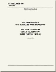 Fuel Flow Transmitter    Depot Maintenance  with  Illustrated Parts Breakdown  Manual NAVAIR A1-760DA-MDB-300 