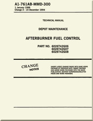 Afterburner  Fuel Control  Depot Maintenance    Manual NAVAIR A1-761AB-MDB-300 